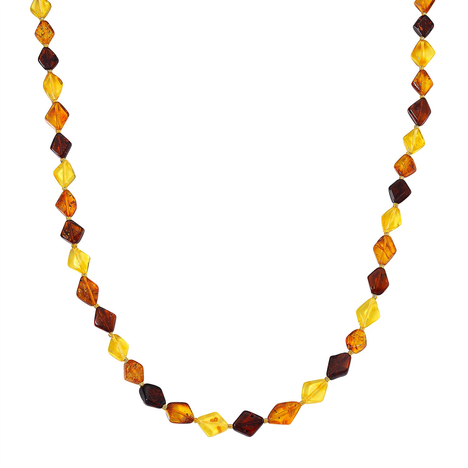 Tucson Finds- Multi Color Amber Necklace (Size -20) with Screw Clasp 50.00 Ct.