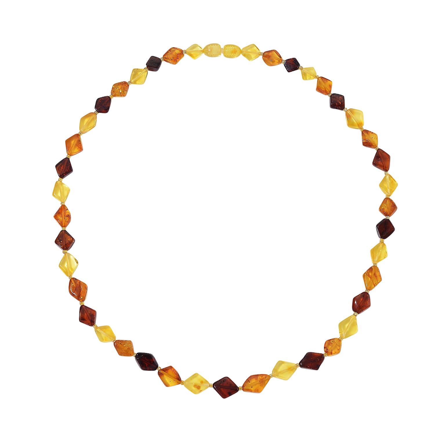 Tucson Finds- Multi Color Amber Necklace (Size -20) with Screw Clasp 50.00 Ct.