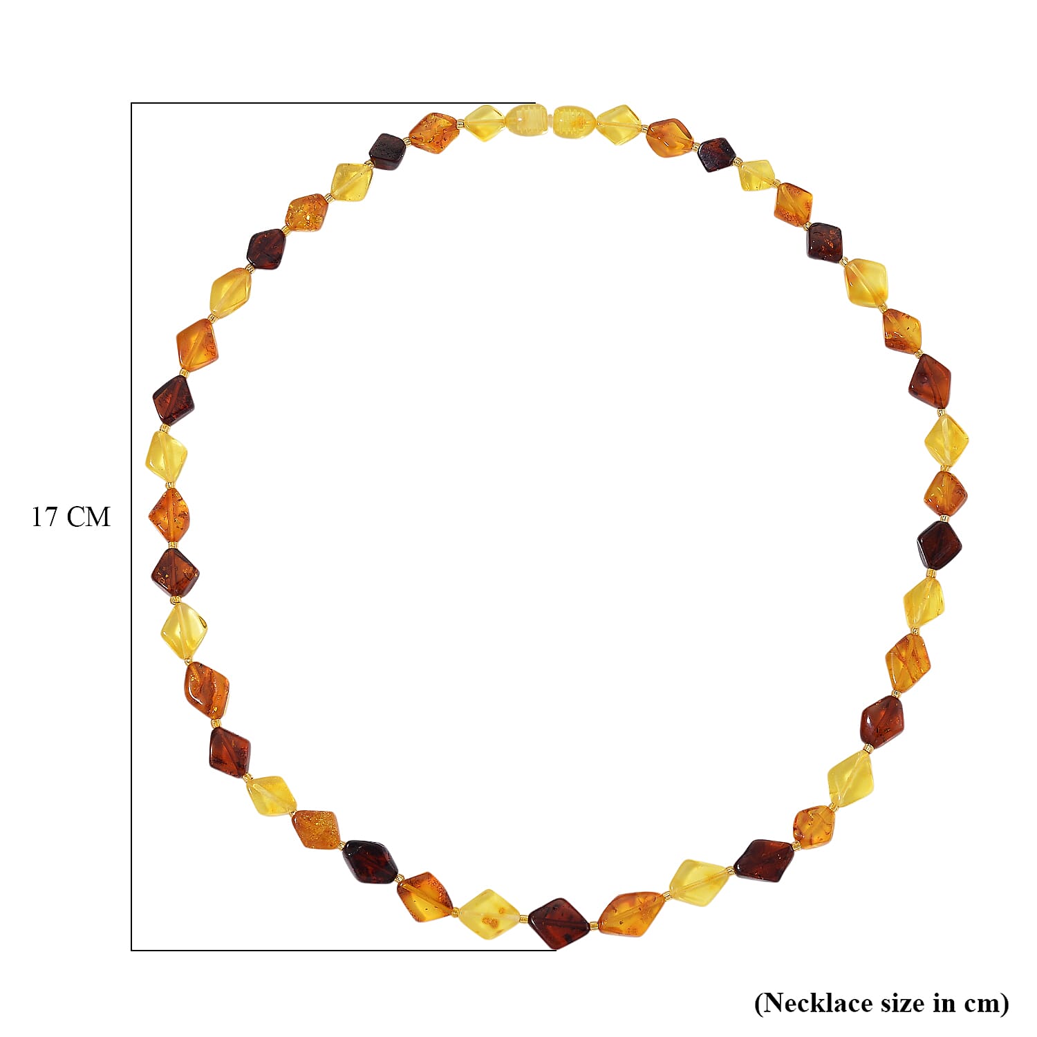 Tucson Finds- Multi Color Amber Necklace (Size -20) with Screw Clasp 50.00 Ct.