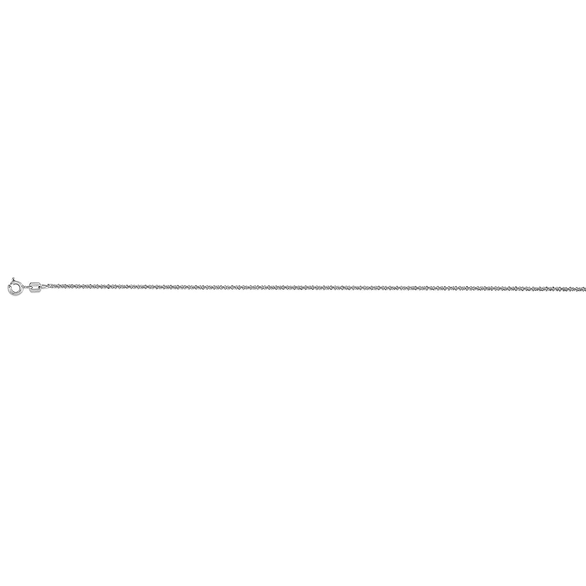 Italian - Rhodium Overlay Sterling Silver Rock Necklace (Size 30) with Spring Ring Clasp