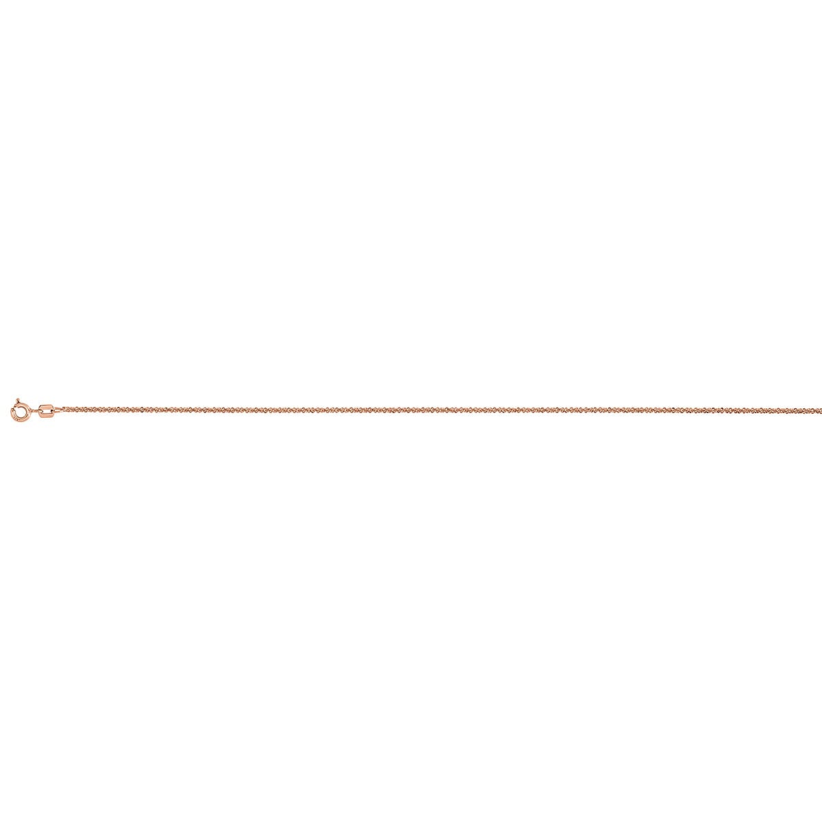 Italian Made Sterling Silver Chain (Size 30) with Spring Ring Clasp in Rose Gold Plated