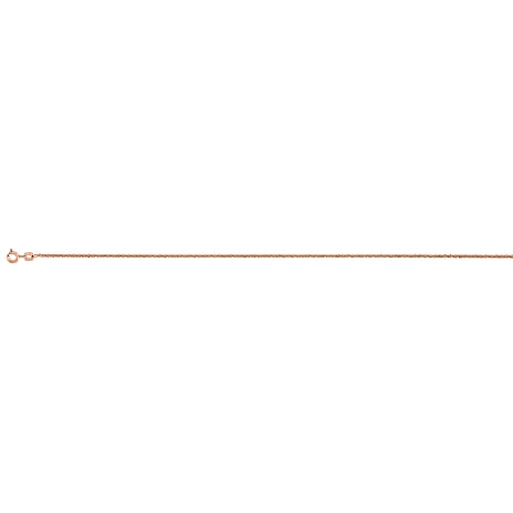 Italian Made Sterling Silver Chain (Size 30) with Spring Ring Clasp in Rose Gold Plated