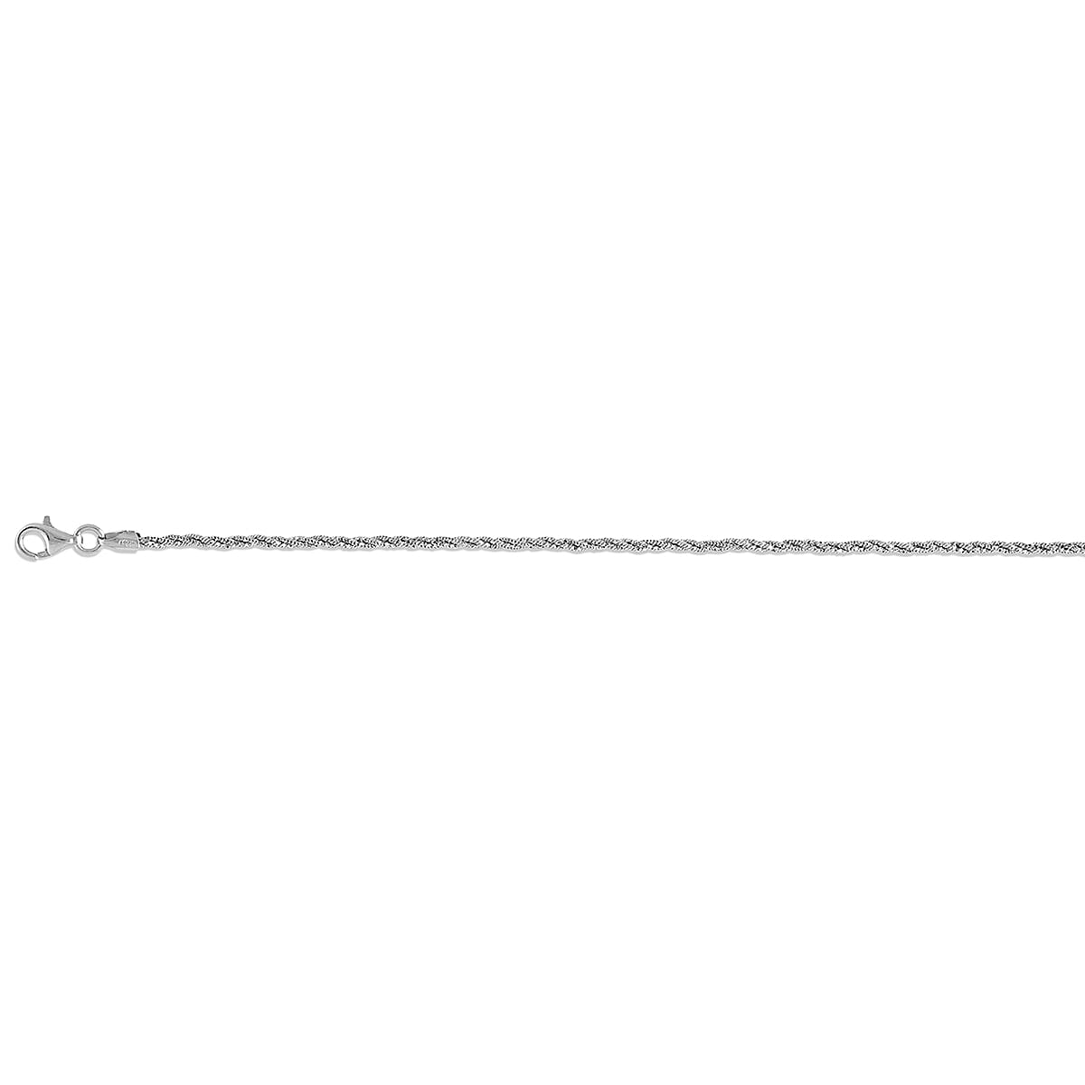 Vicenza Collection Rhodium Overlay Sterling Silver Necklace (Size - 30)