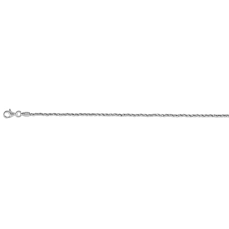 Vicenza Collection Rhodium Overlay Sterling Silver Necklace (Size - 30)