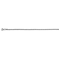 1.8MM Snake Round Necklace (Size - 22) with Lobster Clasp in Rhodium Overlay Sterling Silver
