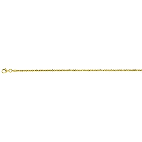 Vicenza Collection Sterling Silver Bracelet (Size - 7) with Lobster Clasp in Yellow Gold Plating