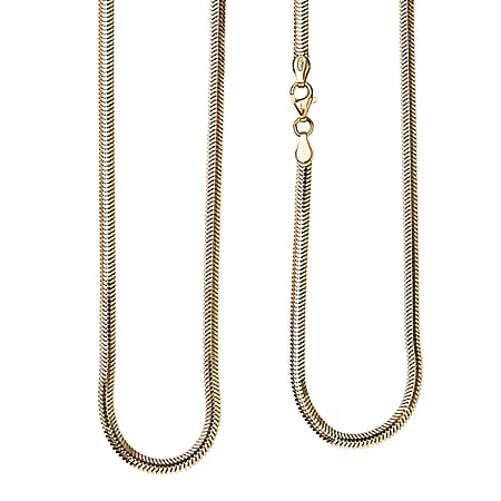 Maestro Collection Gold Overlay Sterling Silver Necklace (Size - 20)