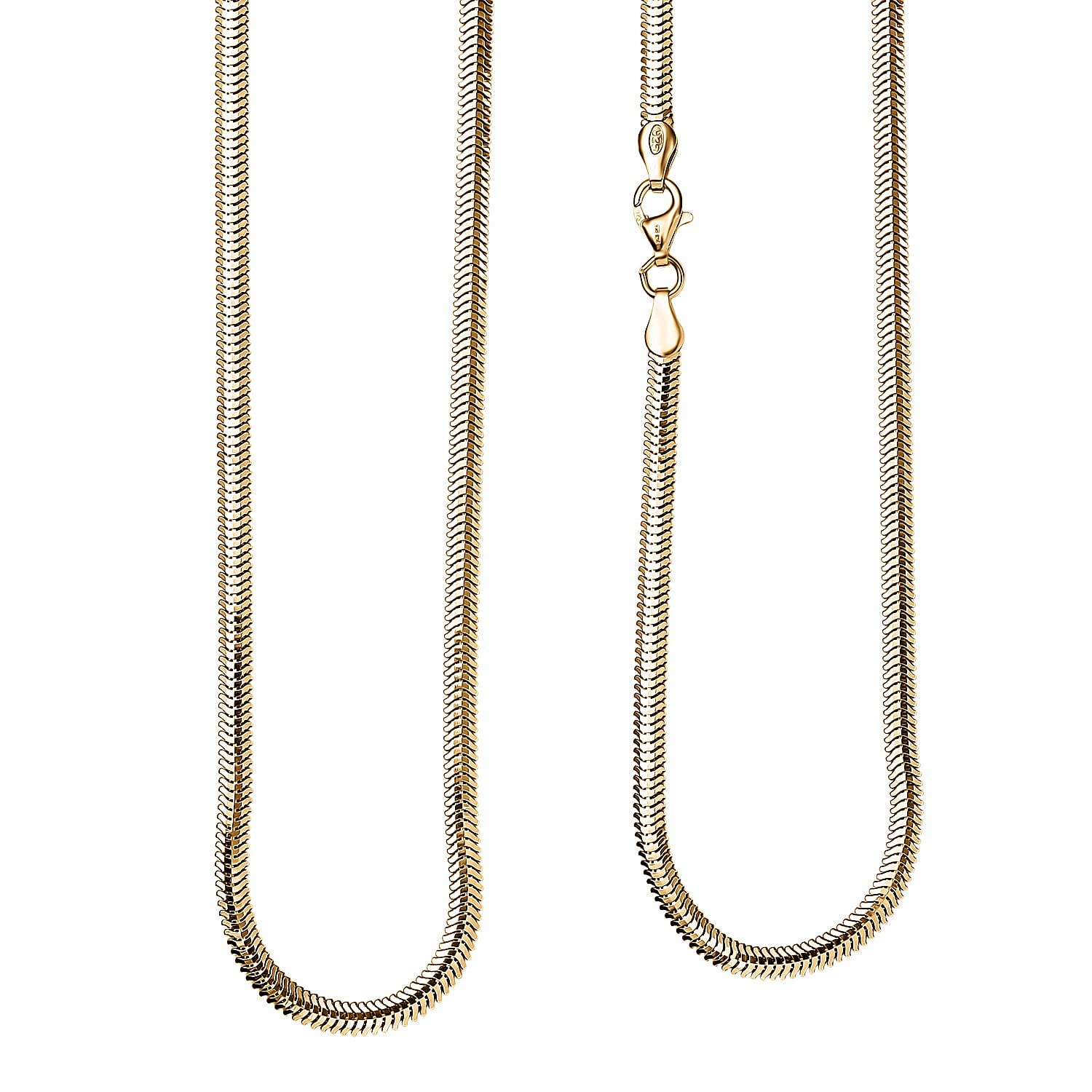Maestro Collection Gold Overlay Sterling Silver Necklace (Size - 20) Maestro Collection Gold Overlay Sterling Silver Necklace (Size - 20)