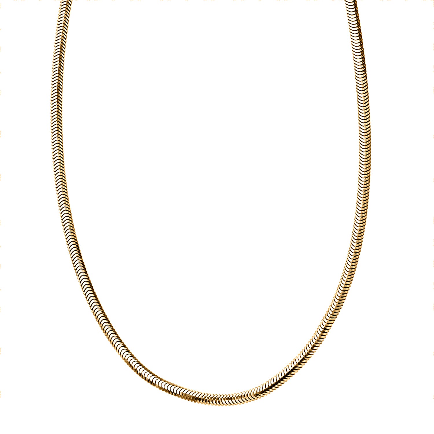 Gold Overlay Sterling Silver Necklace (Size - 20)