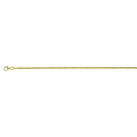 Vicenza Collection Sterling Silver Bracelet (Size - 7.5) with Lobsster Clasp in Yellow Gold Plating