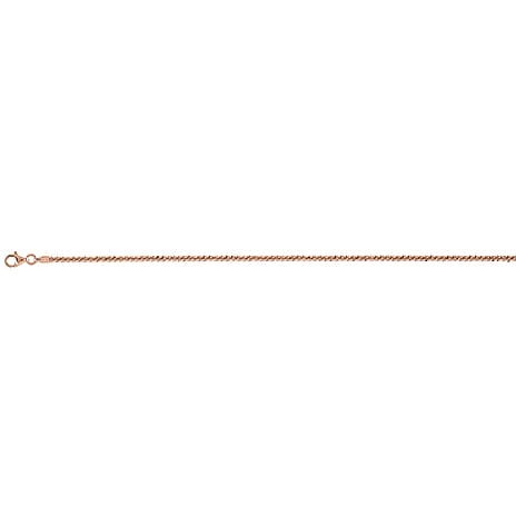Vicenza Collection Sterling Silver Bracelet (Size - 7) with Lobster Clasp in Rose Gold Plating
