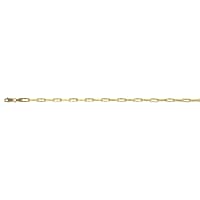 Italian Made - Gold Overlay Sterling Silver 3.6MM Paper Clip Necklace with Lobster Clasp 24 Inches