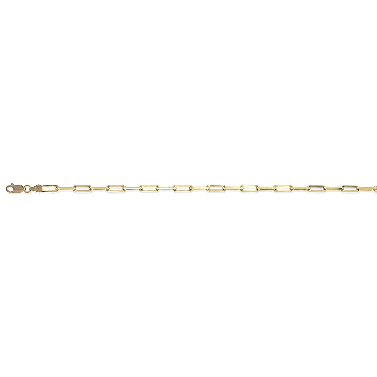 Italian Made Close Out Deal - Sterling Silver Paperclip Necklace  (Size - 30) in Yellow Gold Plating, Silver wt. 20gms