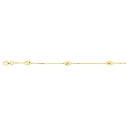 Vicenza Collection Sterling Silver Bracelet (Size - 7.5) with Lobster Clasp in Rose Gold Plating