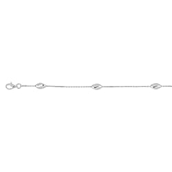 Vicenza Collection Sterling Silver Bracelet (Size - 7.5) with Lobster Clasp in Rose Gold Plating
