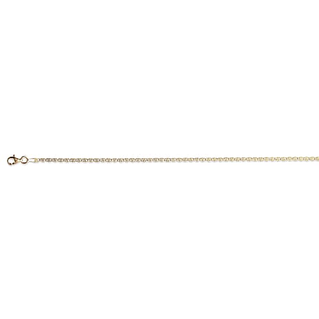 Vicenza Collection Sterling Silver Bracelet (Size - 7 - 1 Ext) with Spring Clasp in Yellow Gold Plating
