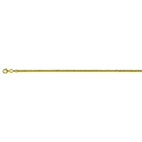 Vicenza Collection Sterling Silver 2.8MM Rock Chain with Lobster Clasp in Yellow Gold Plating 20 Inches