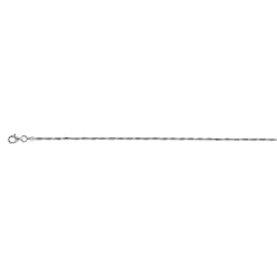 Vicenza Collection Rhodium Overlay Sterling Silver 1.5MM Round Snake Chain (Size - 20) with Lobster Clasp