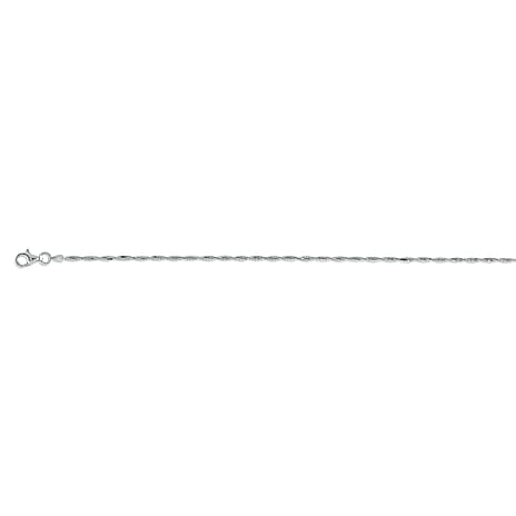 Vicenza Collection Rhodium Overlay Sterling Silver Chain (Size - 20) with Lobster Clasp, Silver Wt. 5.03 Gms.
