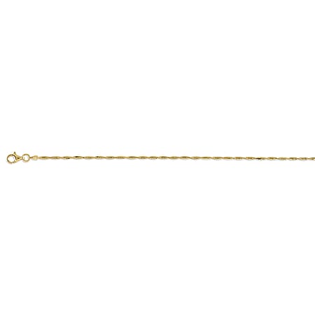 Vicenza Collection Sterling Silver Chain (Size - 20) with Lobster Clasp in Yellow Gold Plating, Silver Wt. 5.10 Gms.