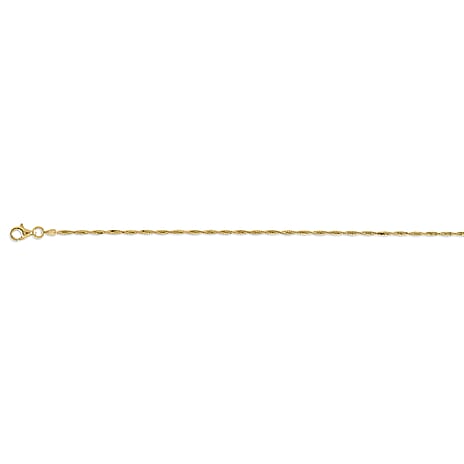 Vicenza Collection Sterling Silver Chain (Size - 20) with Lobster Clasp in Yellow Gold Plating