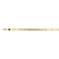 Italian Made - Yellow Gold Plated Sterling Silver 5.2MM Venetian Necklace (Size - 30) with Lobster Clasp