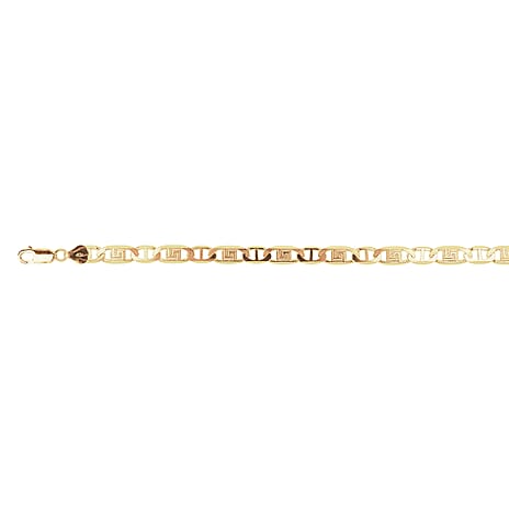 Italian Made - Yellow Gold Plated Sterling Silver Venetian Necklace  (Size - 30), Silver Wt. 24.70 Gms.