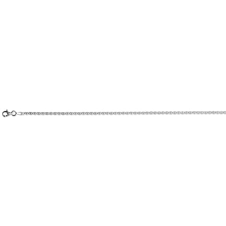 Vicenza Collection Rhodium Overlay Sterling Silver 1.9MM Chain (Size - 18) with Lobster Clasp