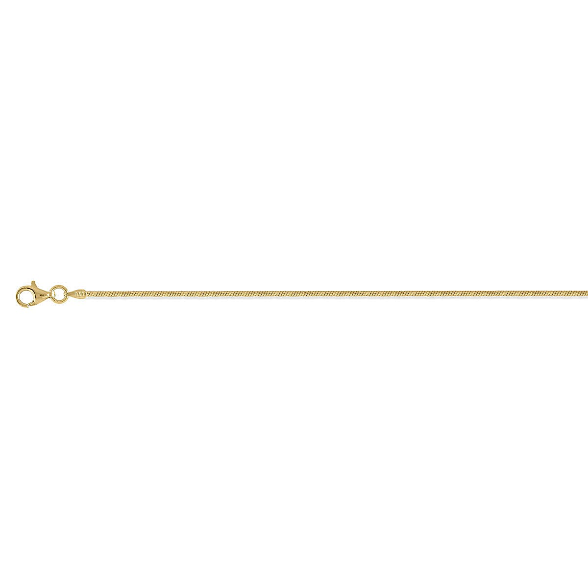 ROMA DESIGNER CLOSEOUT DEAL - COLLANA SERPENTE DORATO Sterling Silver Chain (Size - 20) with Lobster Clasp in Yellow Gold Plating