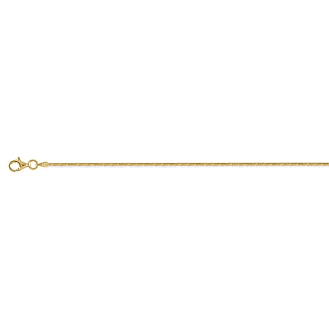 ROMA DESIGNER CLOSEOUT DEAL - COLLANA SERPENTE DORATO Sterling Silver Chain (Size - 20) with Lobster Clasp in Yellow Gold Plating