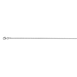 Vicenza Collection Rhodium Overlay Sterling Silver 1.2MM Singapore Chain (Size - 24) with Spring Ring Clasp