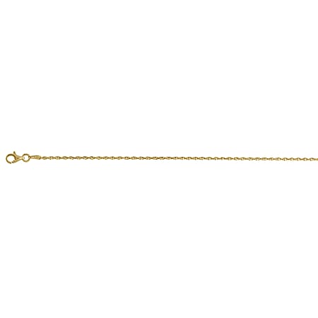 Vicenza Collection Sterling Silver 1.2MM Singapore Chain (Size - 24) with Spring Ring Clasp in Yellow Gold Plating