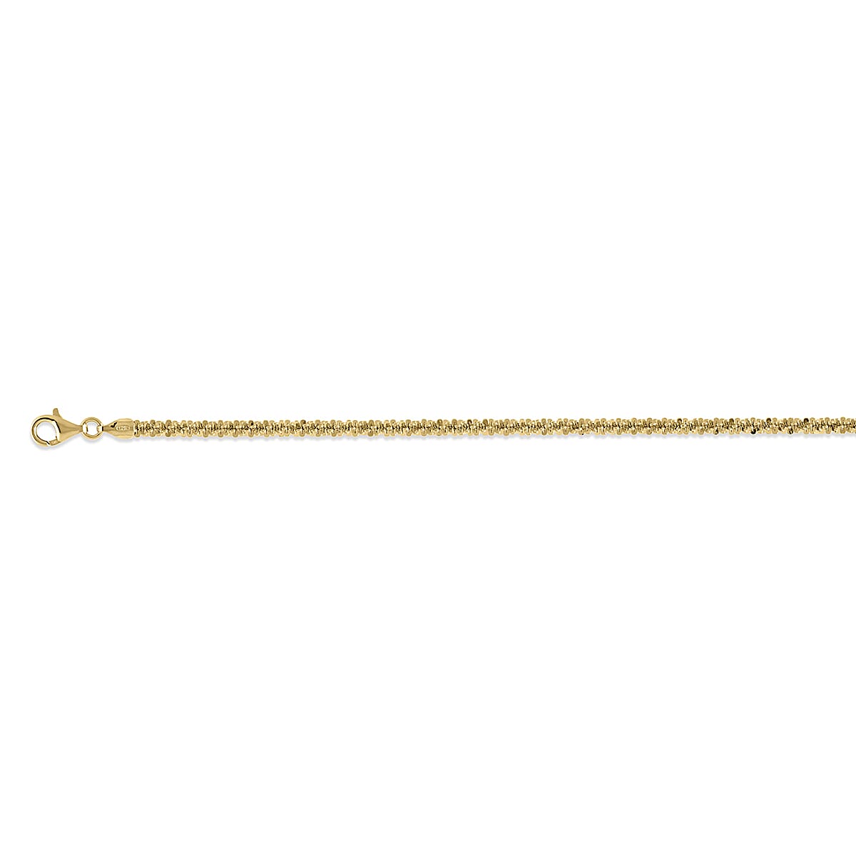 Vicenza Collection - Sterling Silver Rock Necklace (Size - 30) with Lobster Clasp in Gold Plating. Gold Plating 18.50 Gms