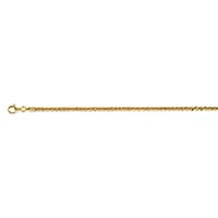 Vicenza Collection Sterling Silver 2.5MM Rock Chain Necklace (Size - 30) with Lobster Clasp in Gold Plating