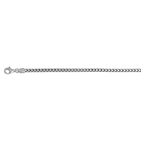 Vicenza Collection Rhodium Overlay Sterling Silver Chain (Size - 20) with Lobster Clasp, Silver Wt. 23.40 Gms.