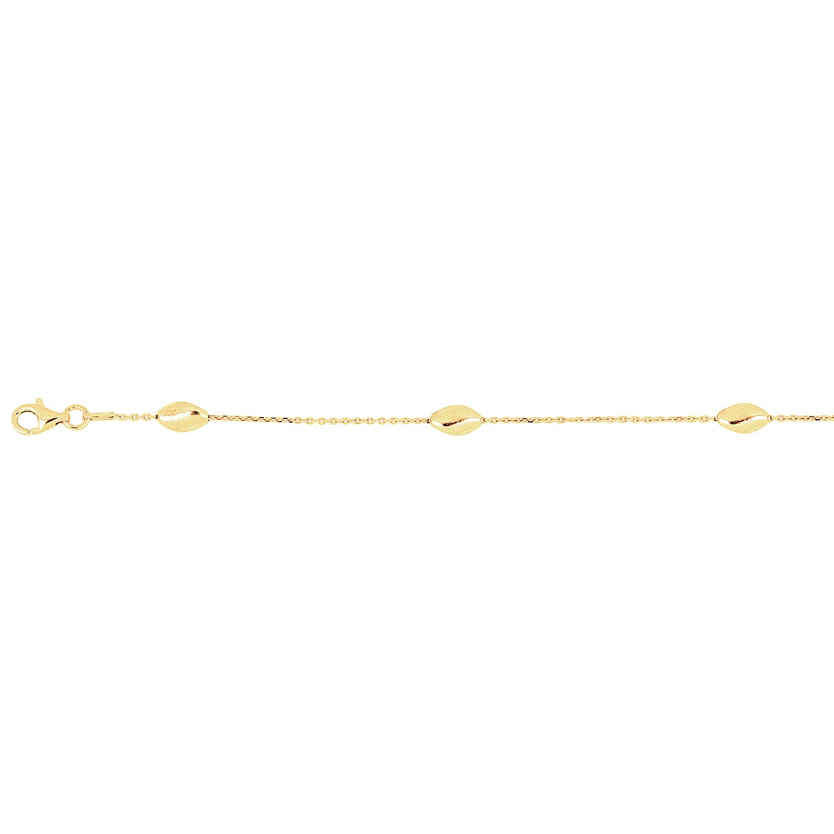 Vicenza Collection - Sterling Silver Necklace (Size - 20) with Lobster Clasp in Yellow Gold Plating