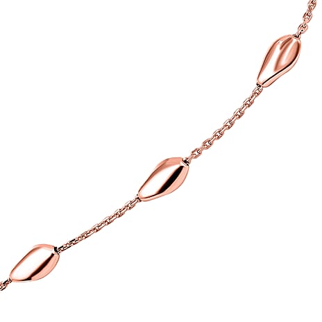 Vicenza Collection - Sterling Silver Neckalce (Size - 20) with Lobster Clasp in Rose Gold Plating