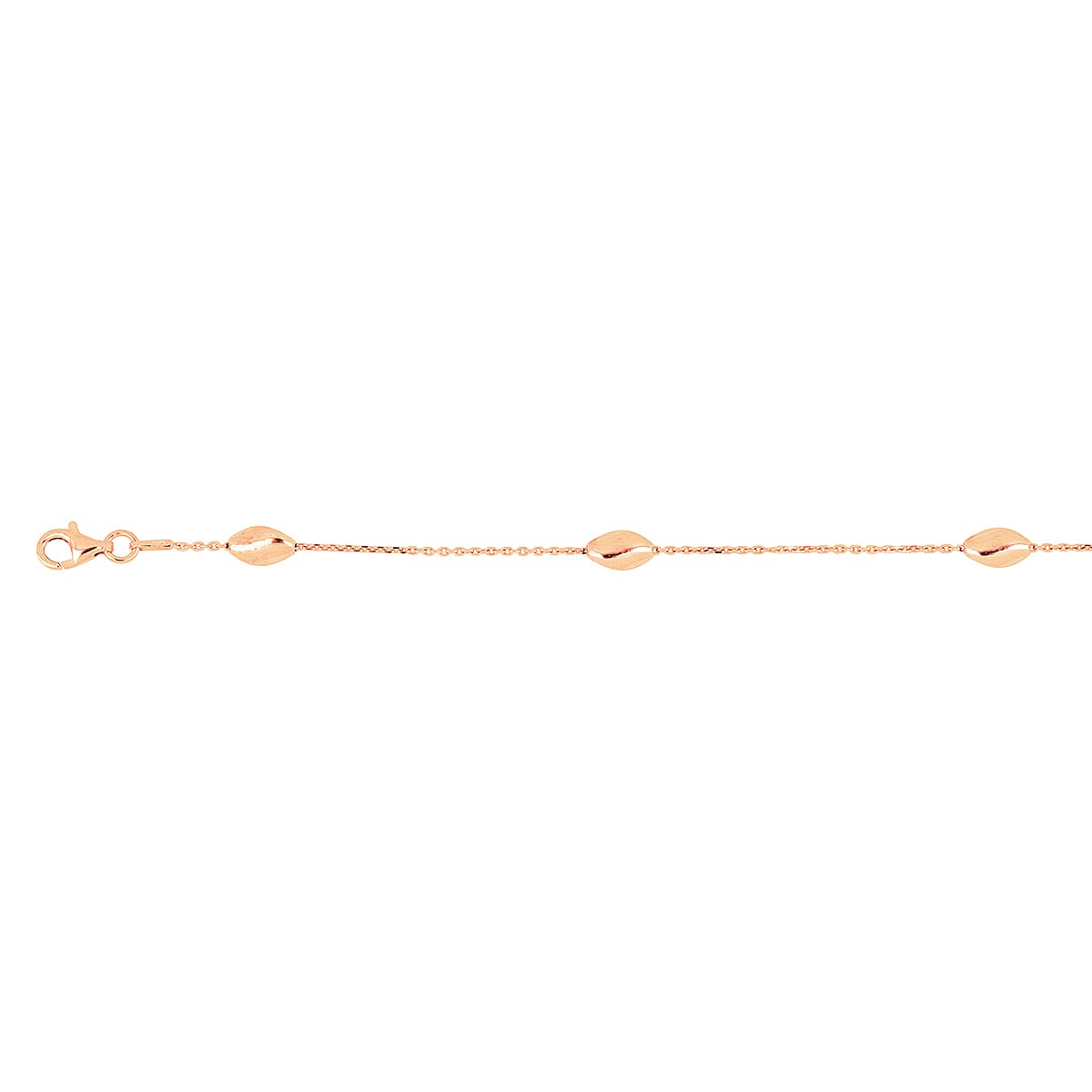 Vicenza Collection - Sterling Silver Neckalce (Size - 20) with Lobster Clasp in Rose Gold Plating Vicenza Collection - Sterling Silver Neckalce (Size - 20) with Lobster Clasp in Rose Gold Plating