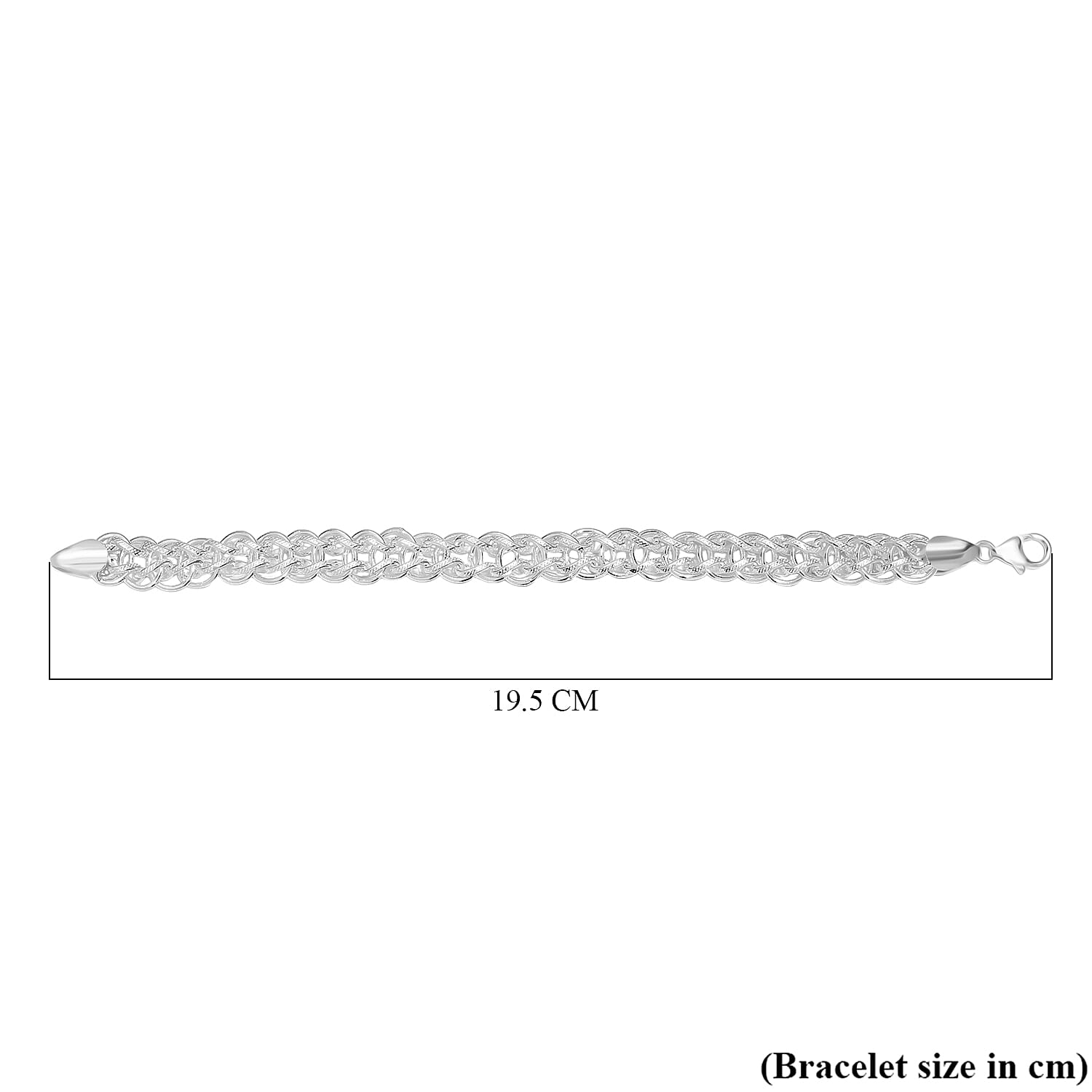 One Time Deal - Handmade Sterling Silver Byzantine Bracelet (Size - 7.5), Silver Wt. 22.55 Gms.