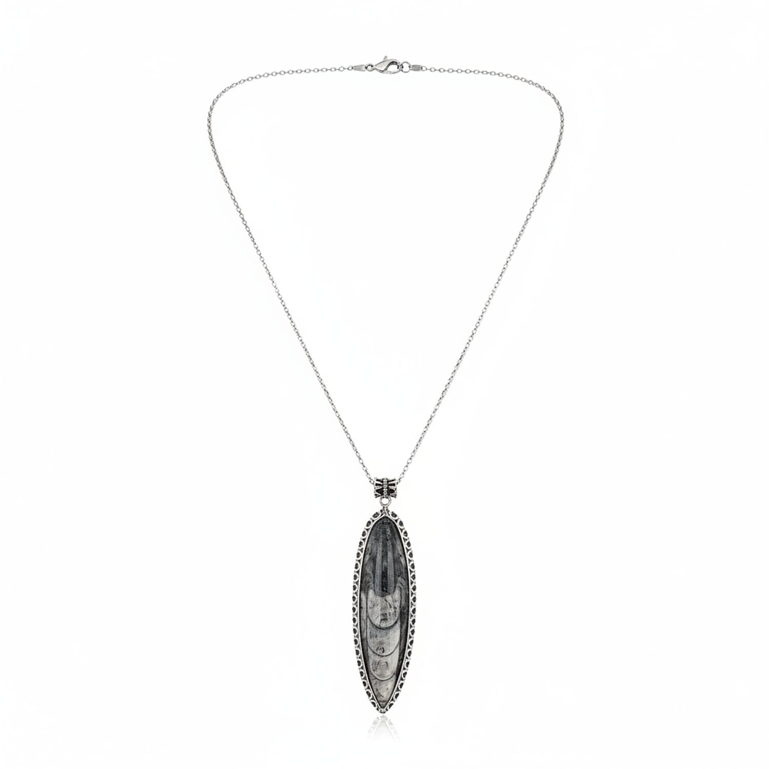 Orthoceras Pendant in Silver Tone 89.00 Ct.