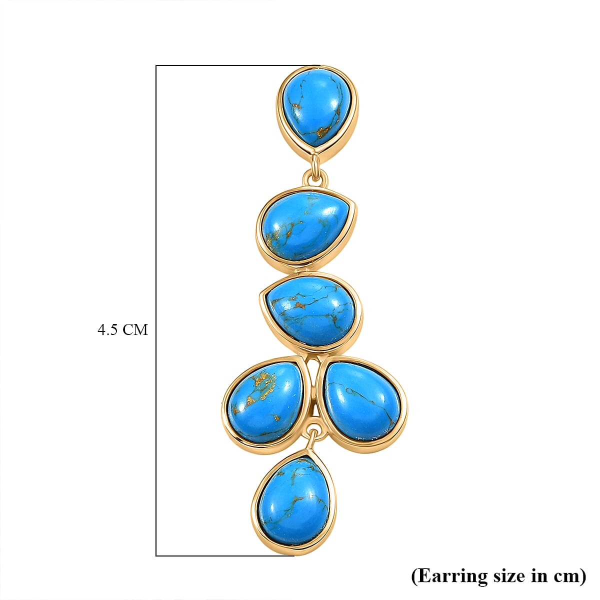 Tucson Find - Blue Turquoise Red Carpet Earring 12.09 Ct. Tucson Find - Blue Turquoise Red Carpet Earring 12.09 Ct.