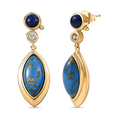 Tucson Find - Blue Turquoise & Lapis Drop Earring 9.00 Ct. Tucson Find - Blue Turquoise & Lapis Drop Earring 9.00 Ct.