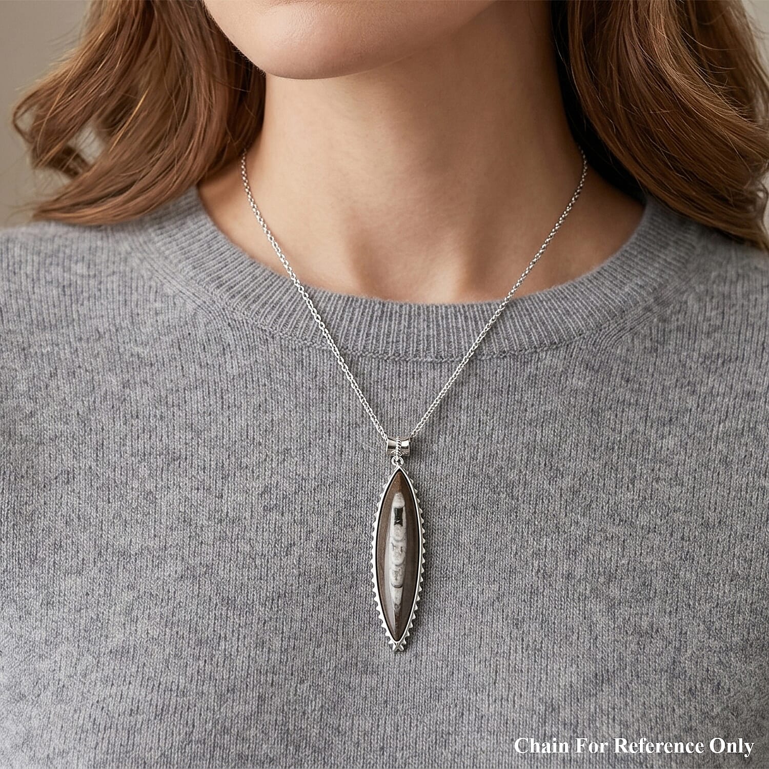 The Artefact Collection - Orthoceras Handmade Pendant 59.00 Ct.