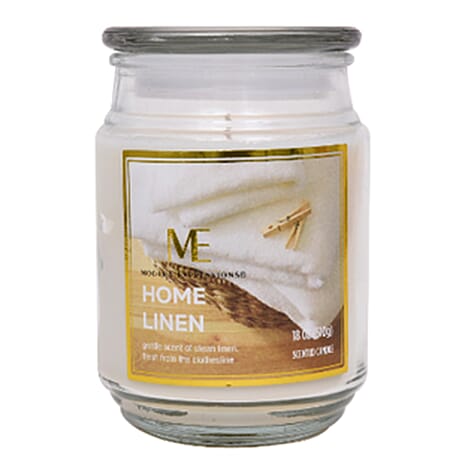 Home Linen Scented Candle Jar (510G) Upto 100 Hour Burn Time