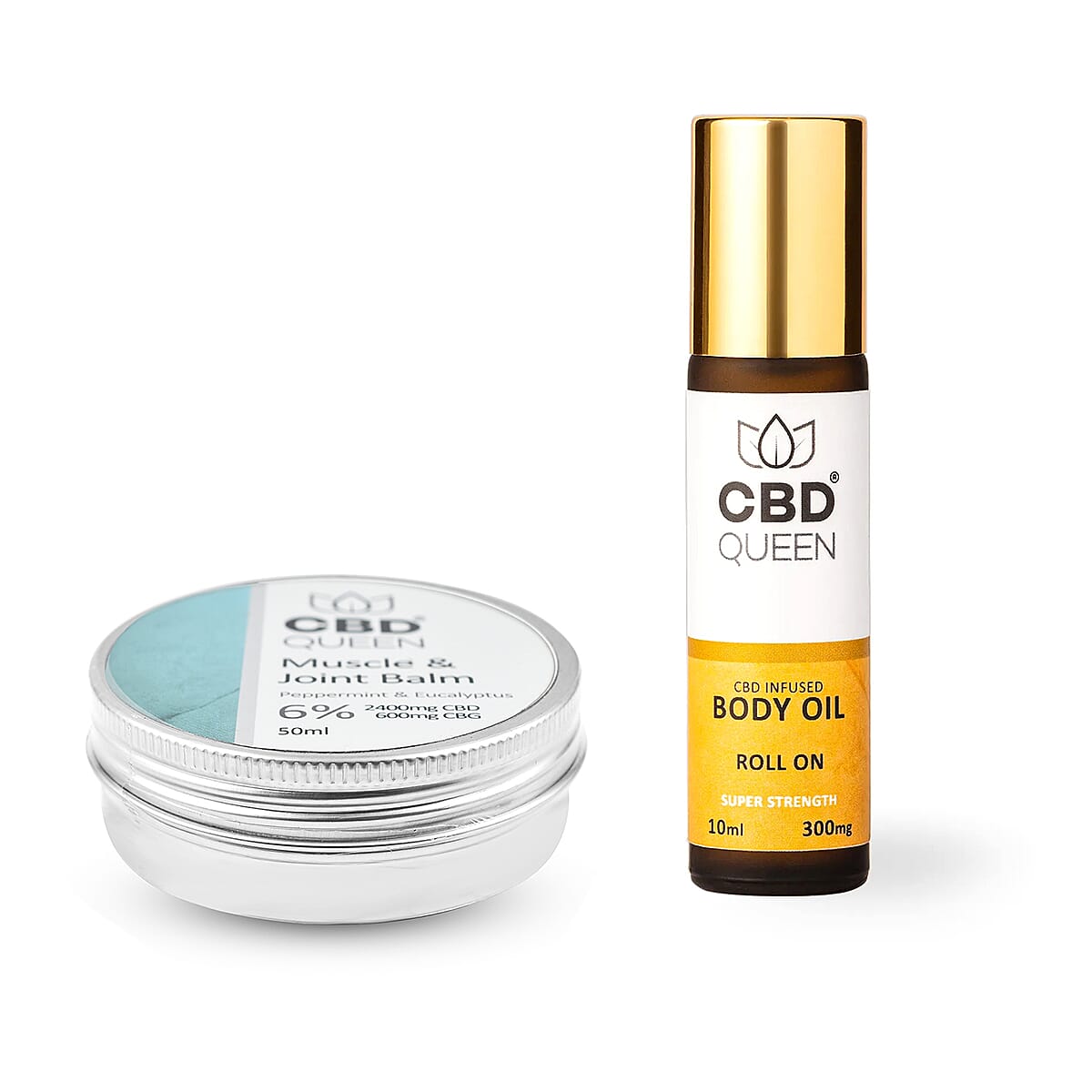 CBD Queen- Muscle & Joint balm 6% - 50ml with FREE Body Oil Roll On