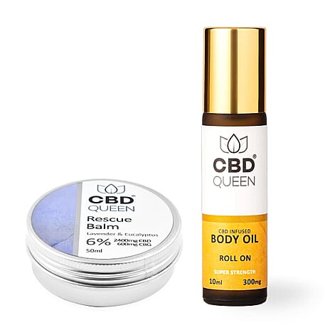 CBD Queen- Rescue Balm 6% - 50ml with FREE Body Oil Roll On