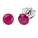 African Ruby Earring in 14K Gold Plated Sterling Silver 1.52 Ct.