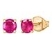 African Ruby Earring in 14K Gold Plated Sterling Silver 1.52 Ct.