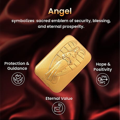 24K Yellow Gold Angel Embossment Gold