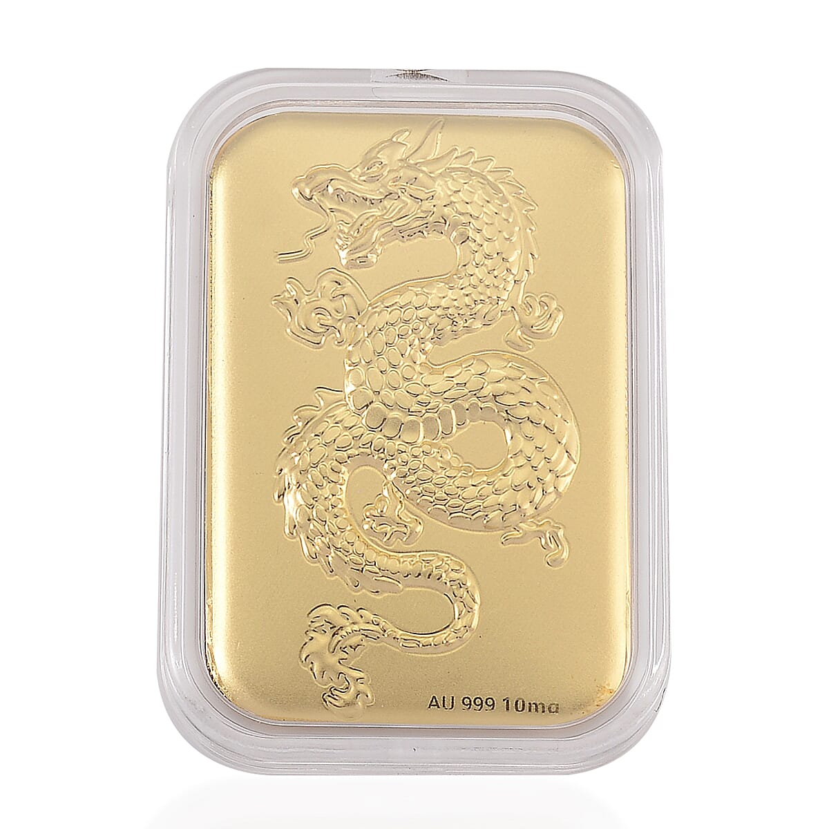 24K Yellow Gold Single Dragon Embossment